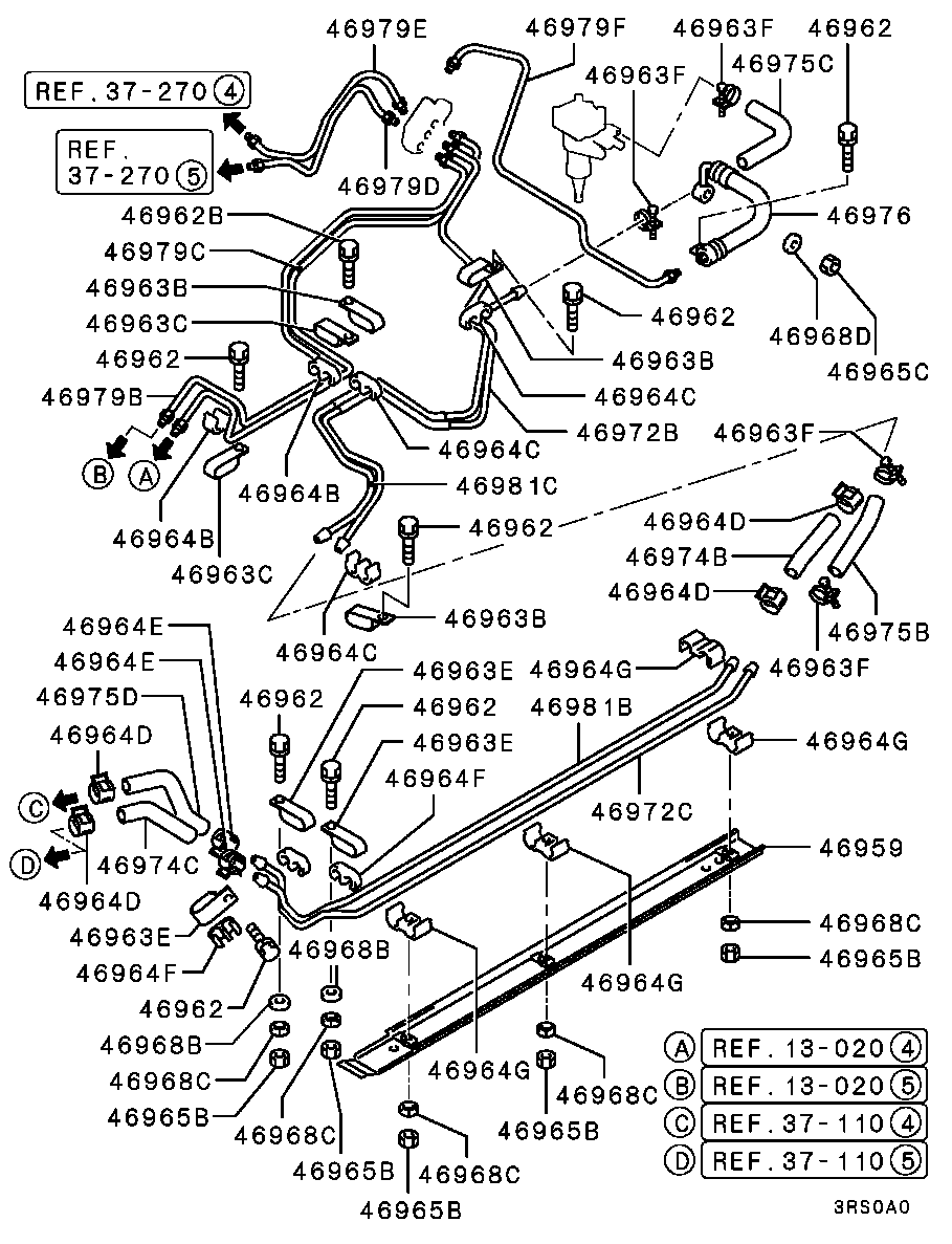 REAR STEERING OIL LINE / OIL LINE ETC.