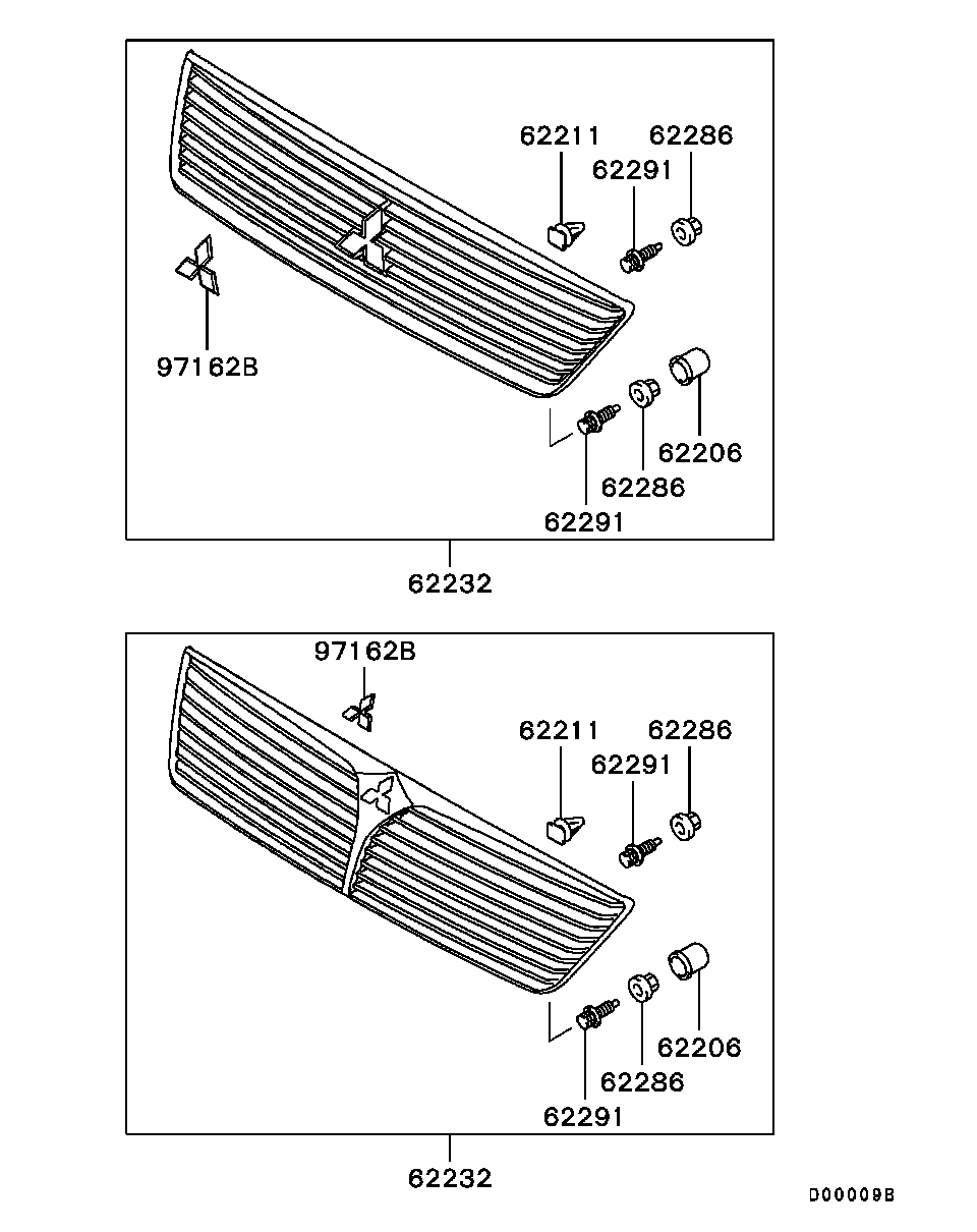 RADIATOR GRILLE,HEADLAMP BEZEL / -0212.3