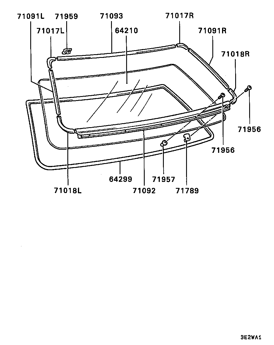 REAR WINDOW GLASS & MOULDING