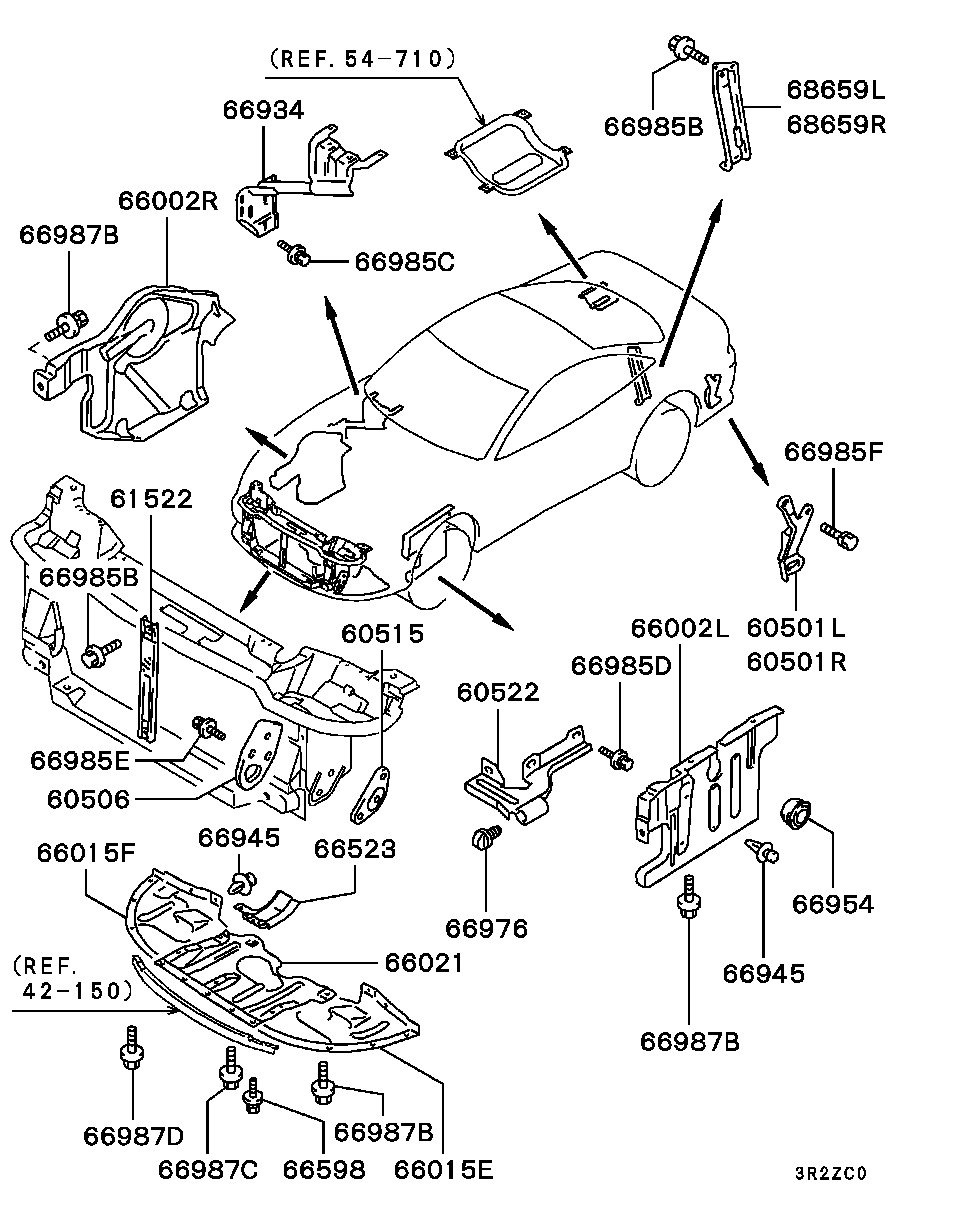 LOOSE PANEL / UNDER COVER,HOOK,BATTERY TRAY ETC.