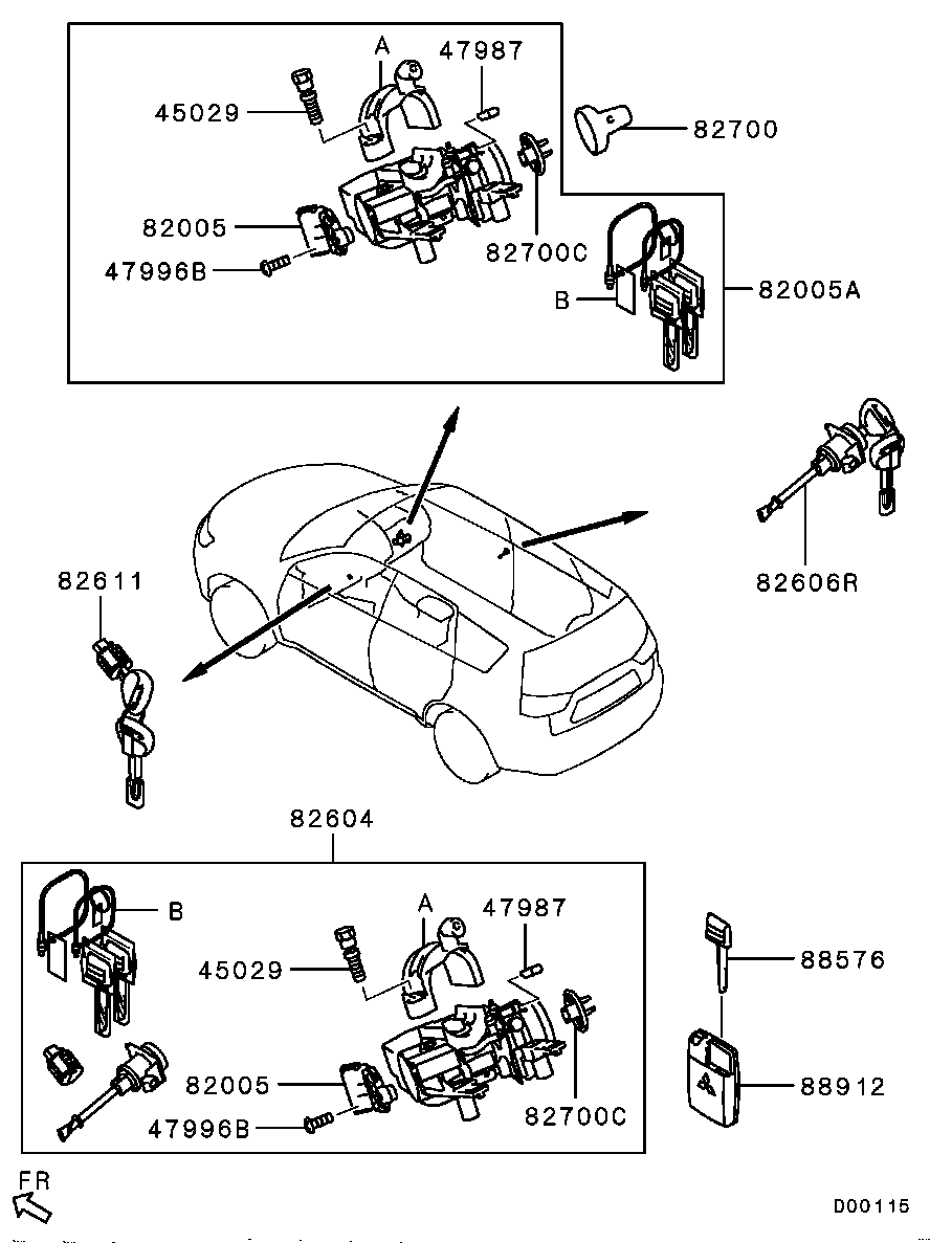 LOCK CYLINDER & KEY / KEYLESS OPERATION SYSTEM -0708.3