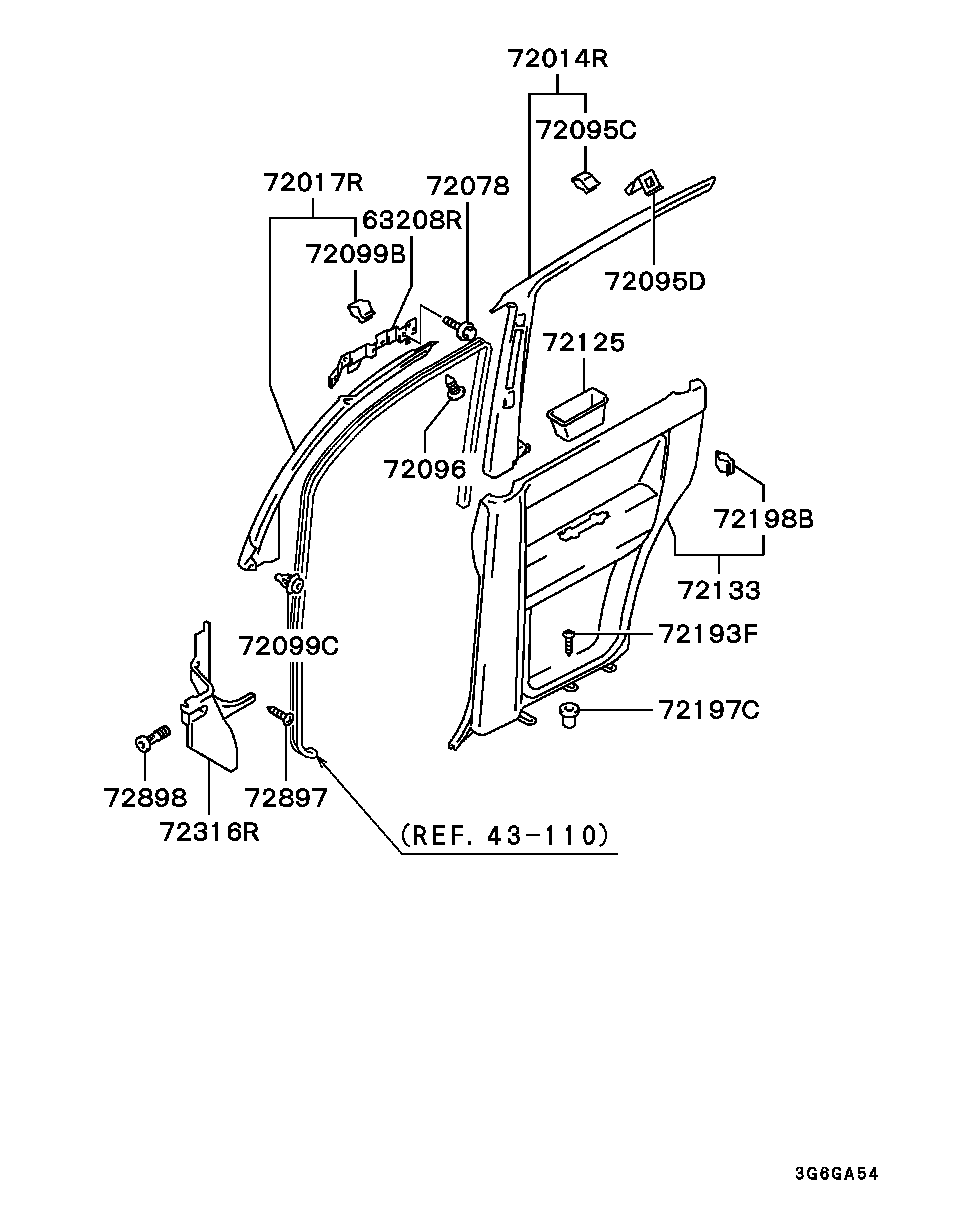 INTERIOR TRIM / TRIM..RH(W/O SLIDE STRUCTURE)