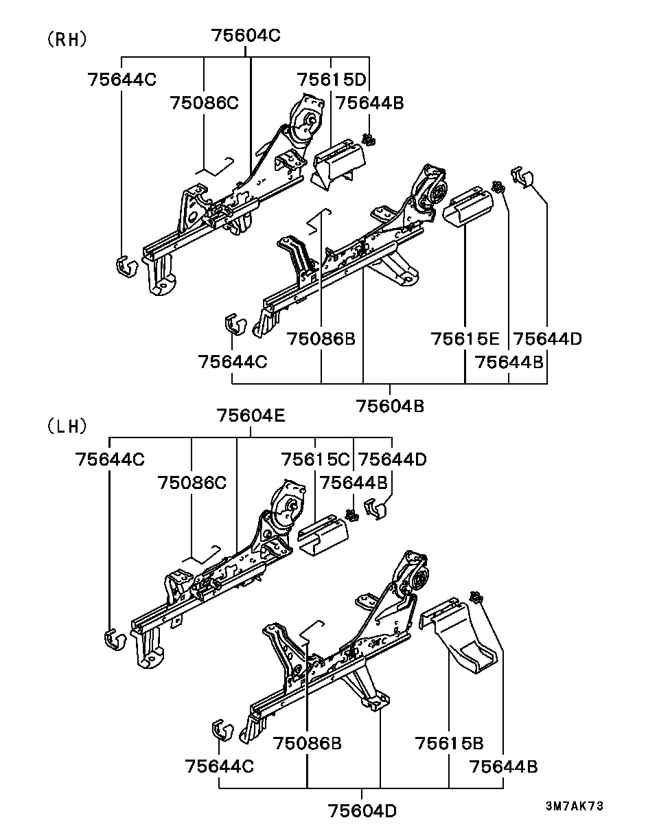 FRONT SEAT / ADJUSTER INNER PARTS