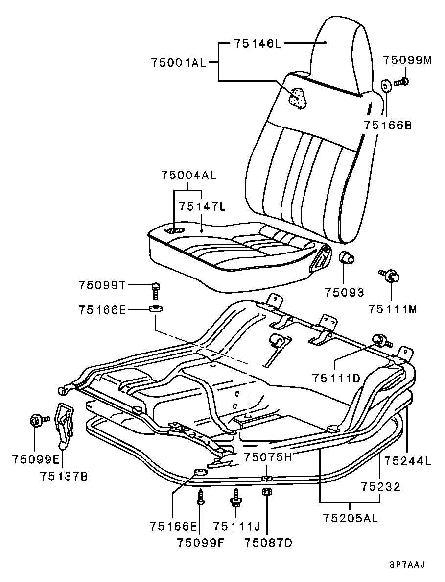 FRONT SEAT / LH..2WD(GASOLINE)