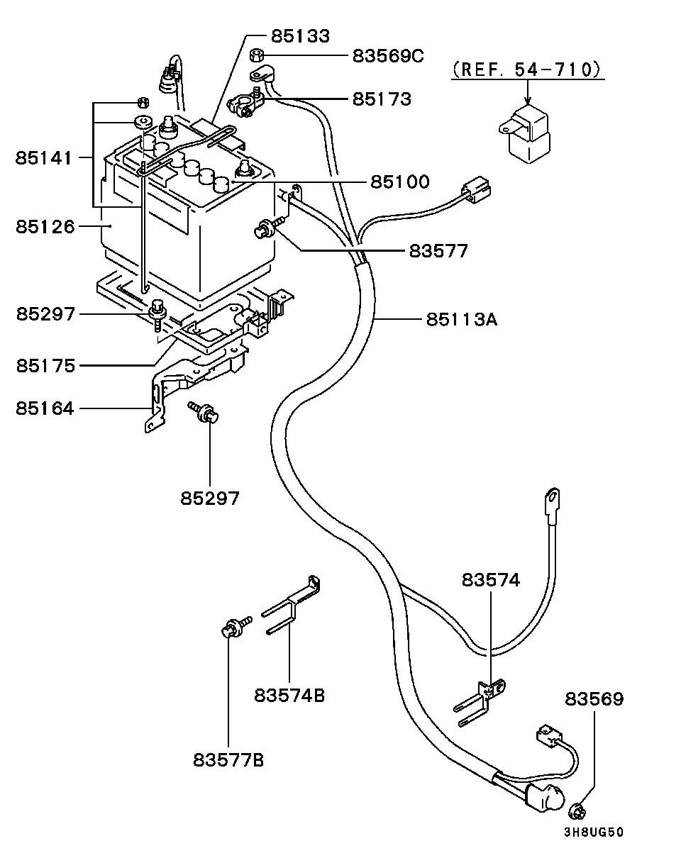 BATTERY CABLE & BRACKET / ALL