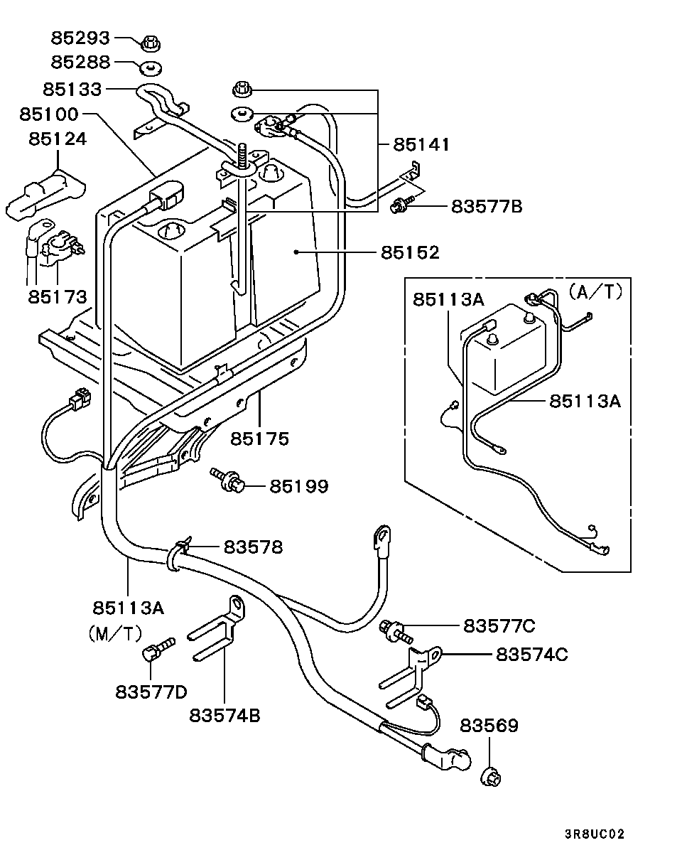 BATTERY CABLE & BRACKET