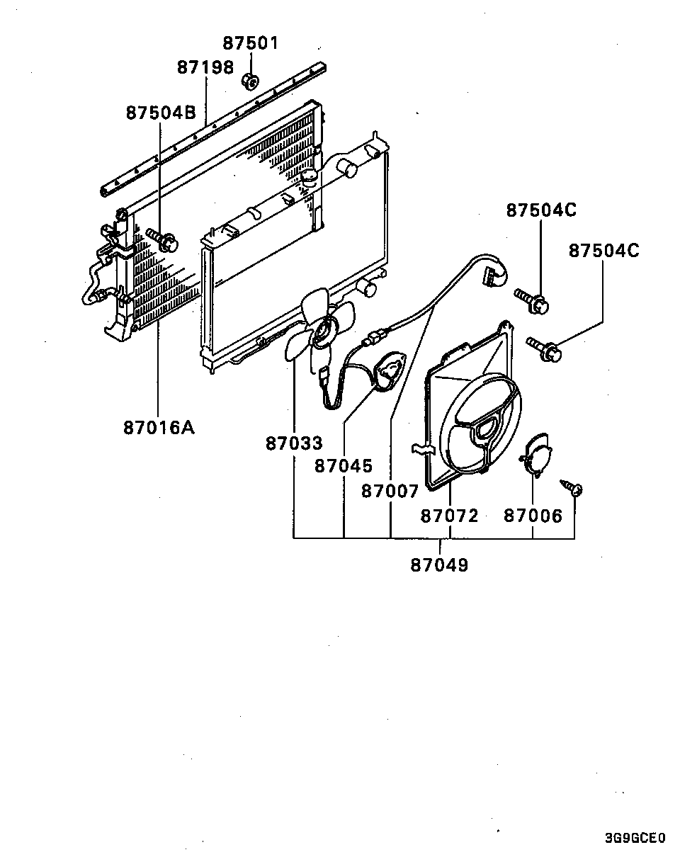 A/C COND, PIPING(MANUAL:A) / A/C CONDENSER,FAN ETC.