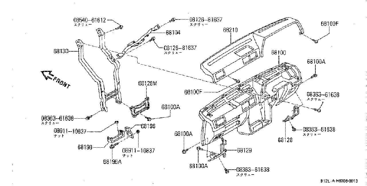 INSTRUMENT PANEL  &AMP;   PAD, BRACKET