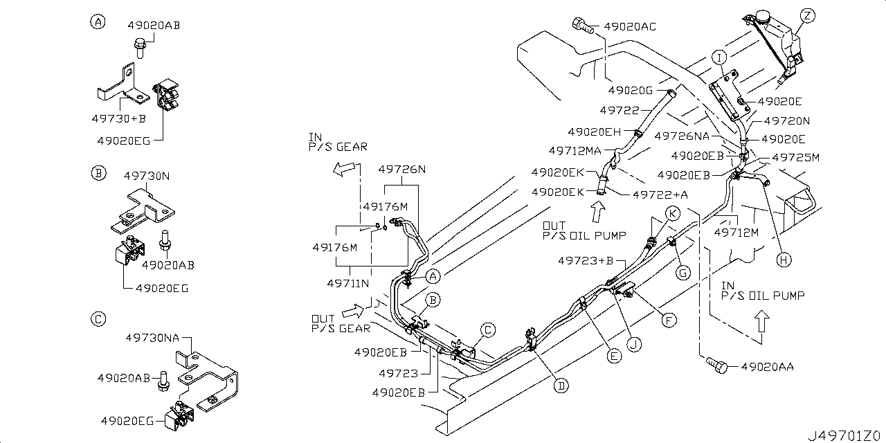 POWER STEERING  PIPING(4)