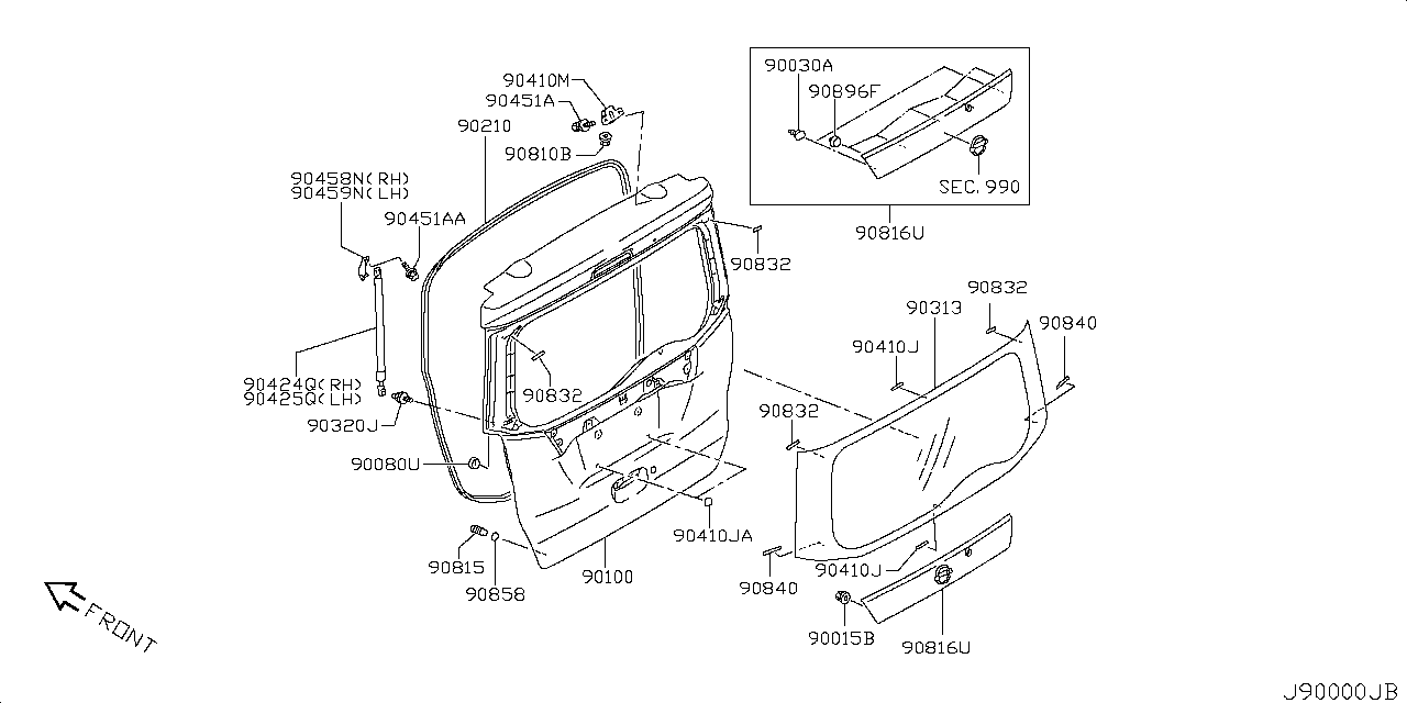 BACK  DOOR  PANEL &  FITTING< BODY>