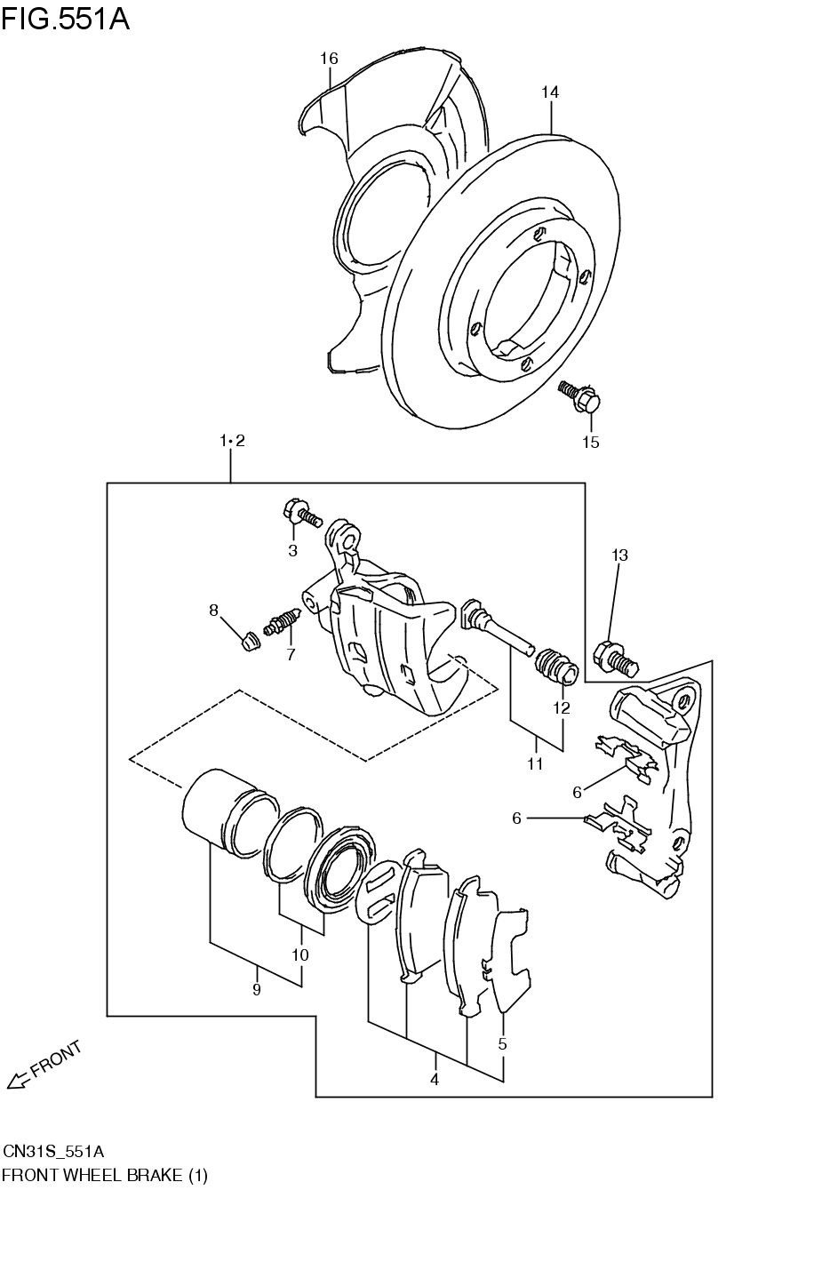 FRONT WHEEL BRAKE