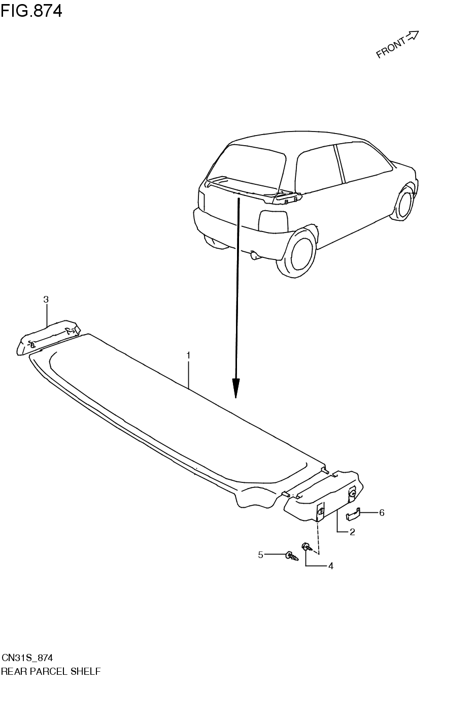 REAR PARCEL SHELF