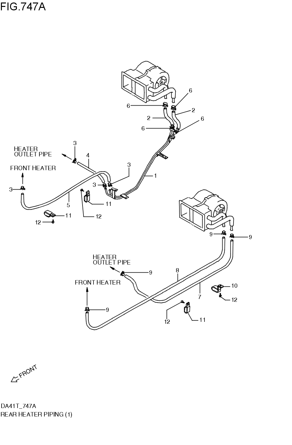 REAR HEATER PIPING