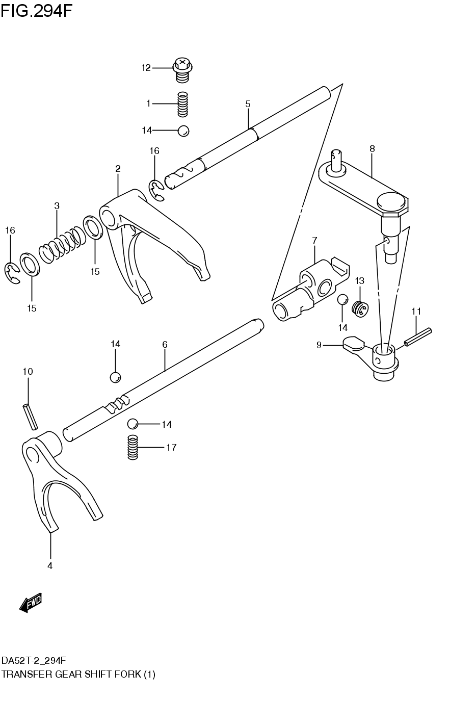 TRANSFER GEAR SHIFT FORK