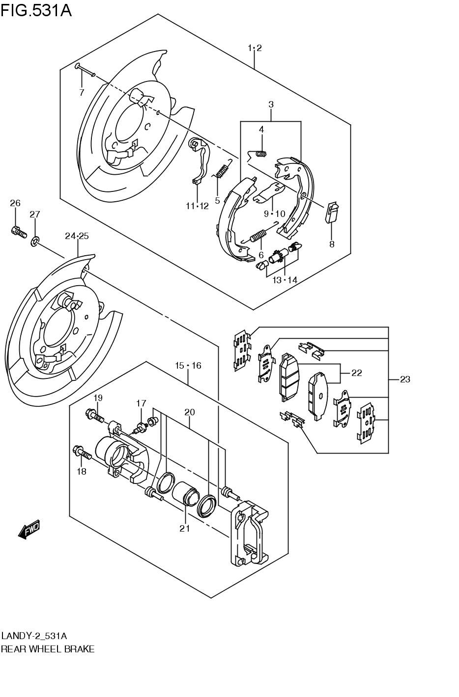 REAR WHEEL BRAKE