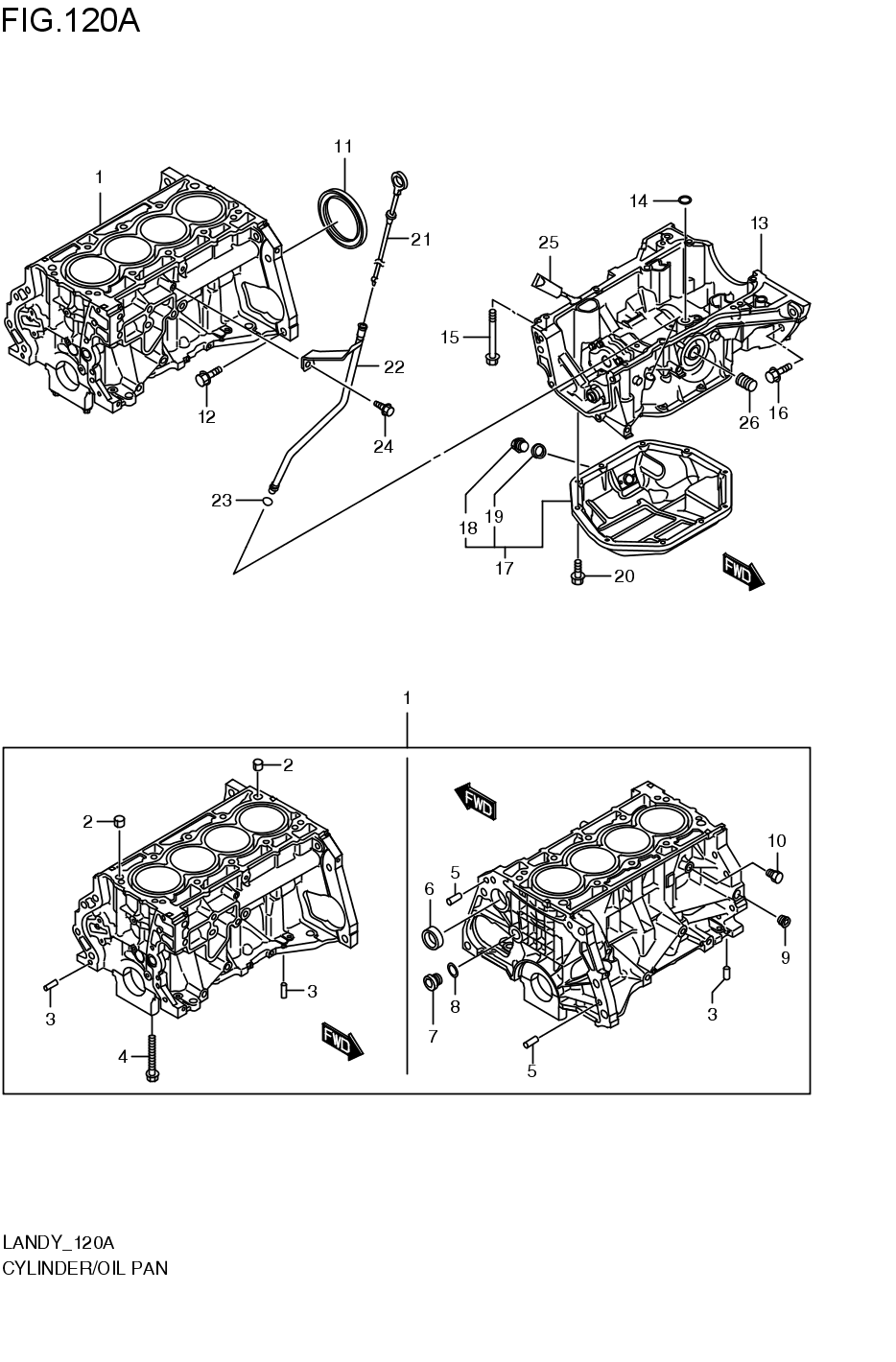 CYLINDER/ OIL PAN