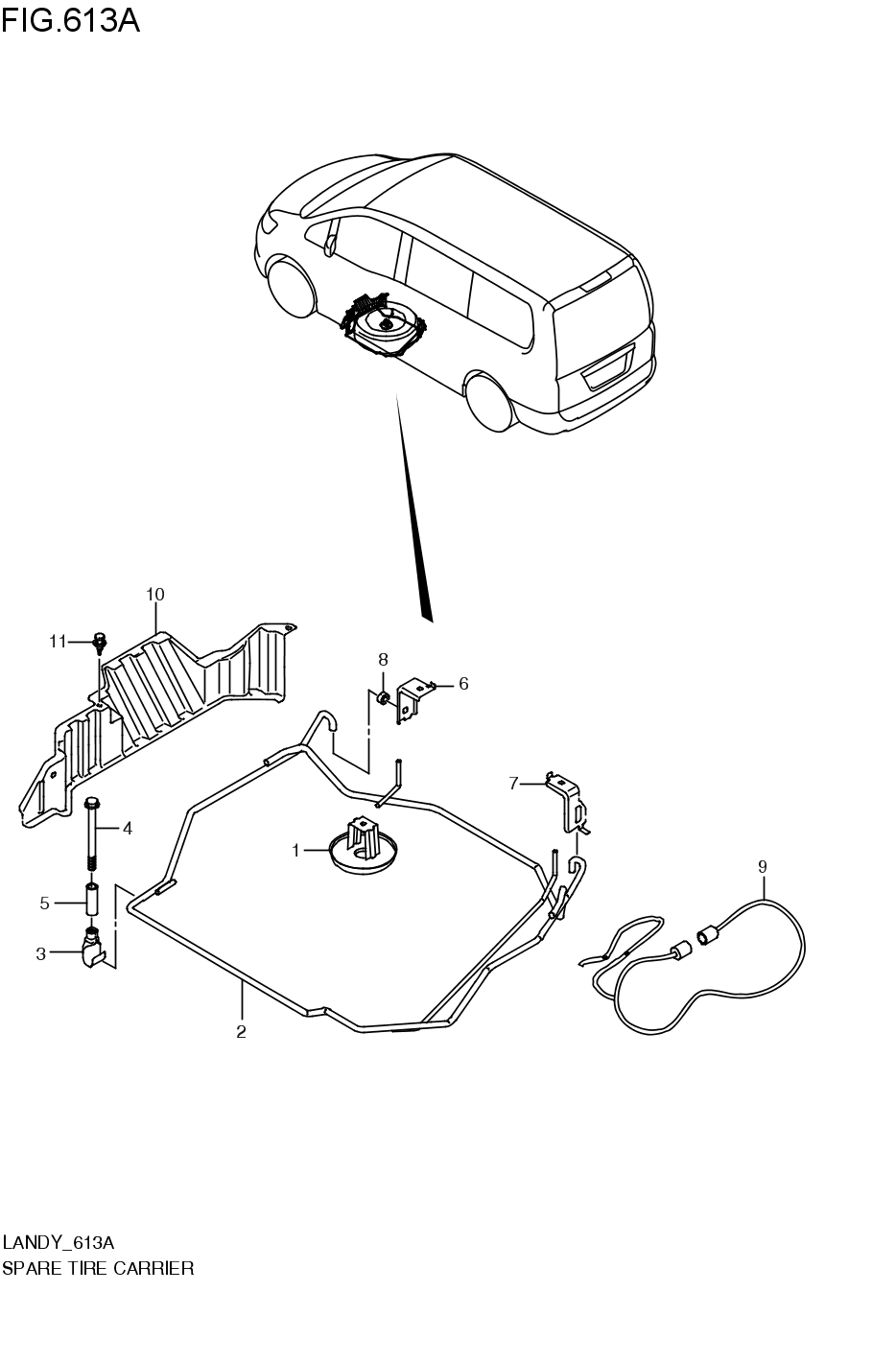 SPARE TIRE CARRIER