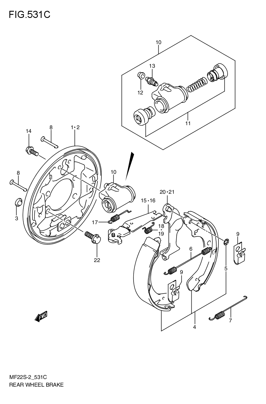 REAR WHEEL BRAKE