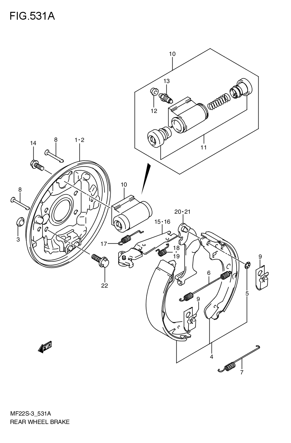 REAR WHEEL BRAKE