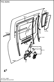 REAR  DOORA REGULATOR