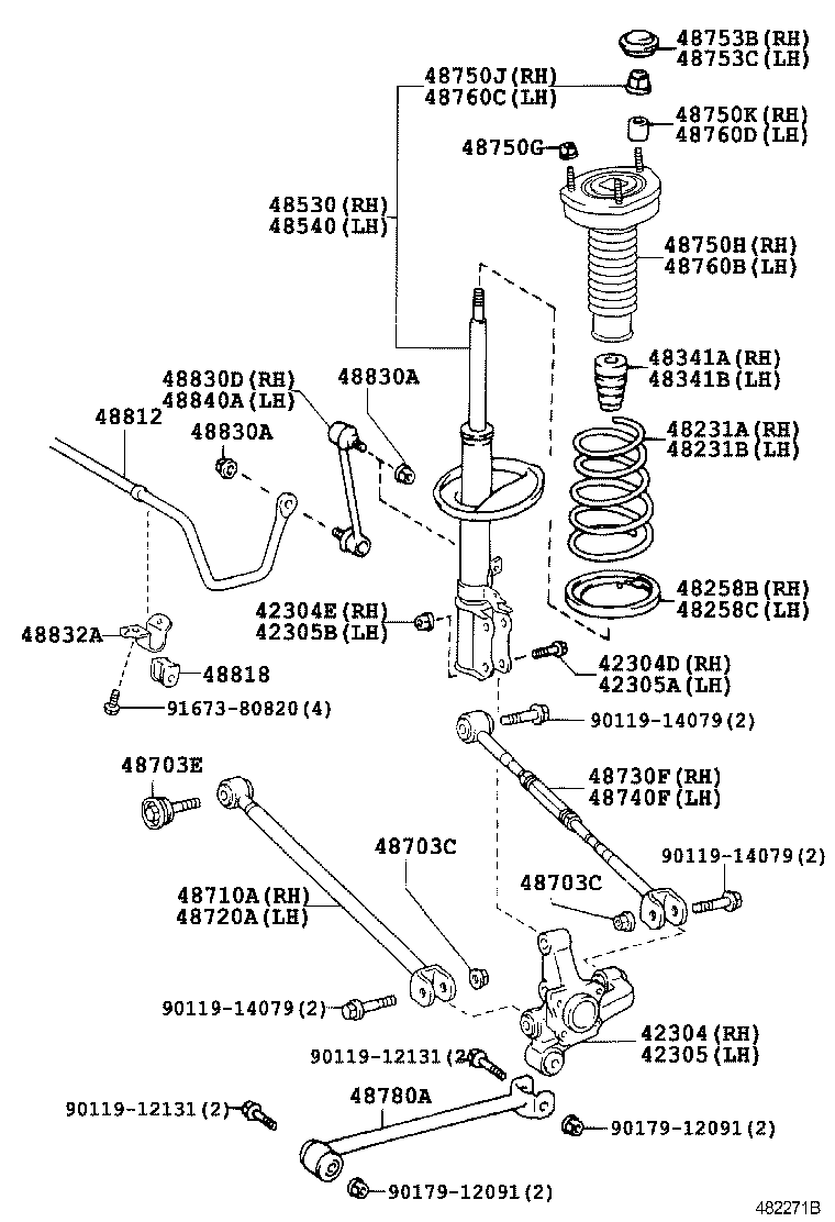 TOYOTA CAMRY ACV40 ACV40-AEANK 284180 Power-Train-Chassis-Group 4804 ...