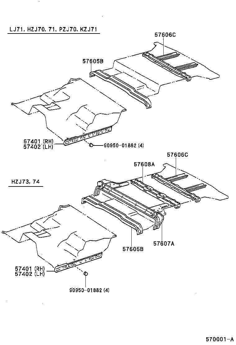 (9001-    )HZJ70,71,73,74,KZJ71,LJ71,PZJ70