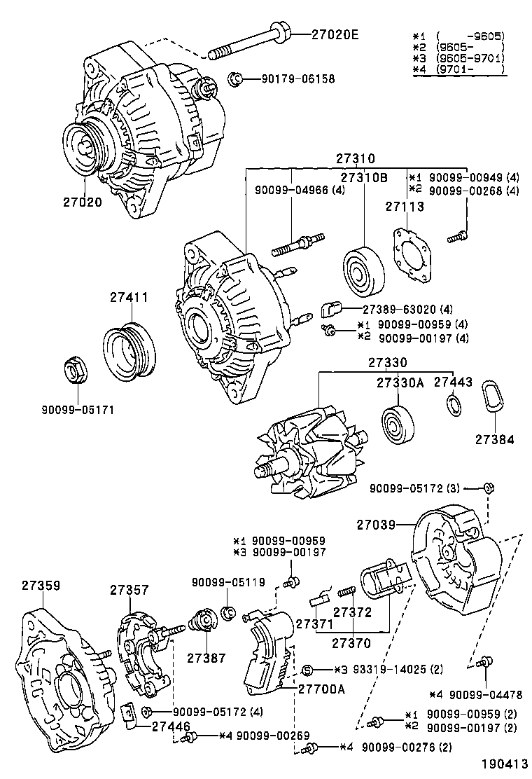 12V 70A                                             (9406-    )3SFE,4SFE..SV40,43..MTM