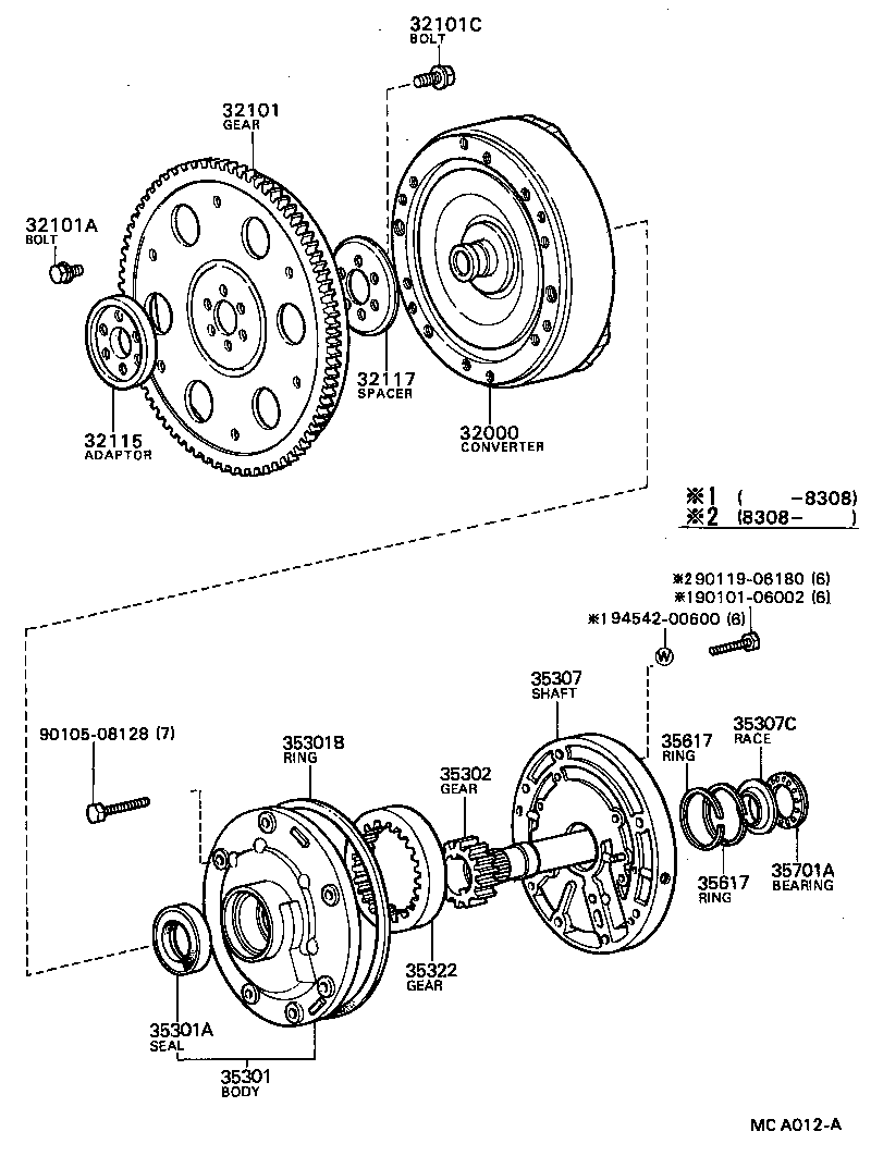 TOYOTA COROLLA KE70 KE70EEHES 191110 PowerTrainChassisGroup 3502