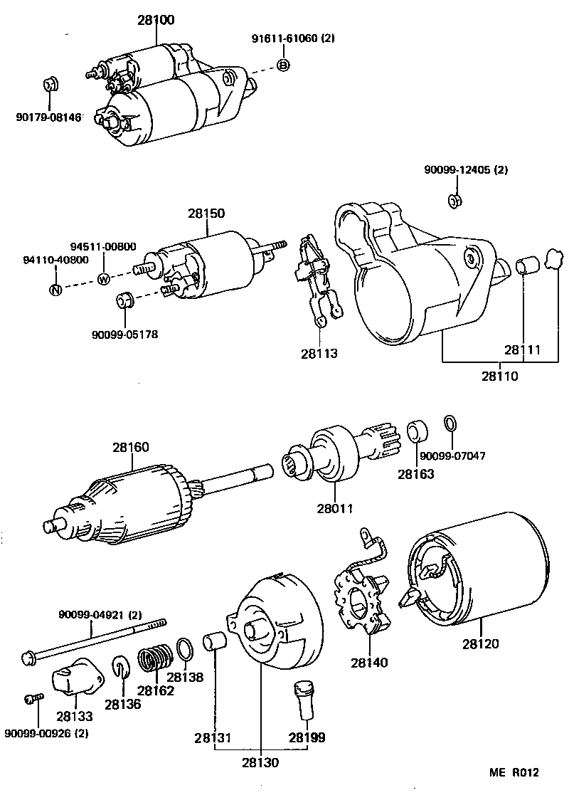 12V 0.8KW                          ILLUST NO. 1 OF 2(9009-9011)4EFE